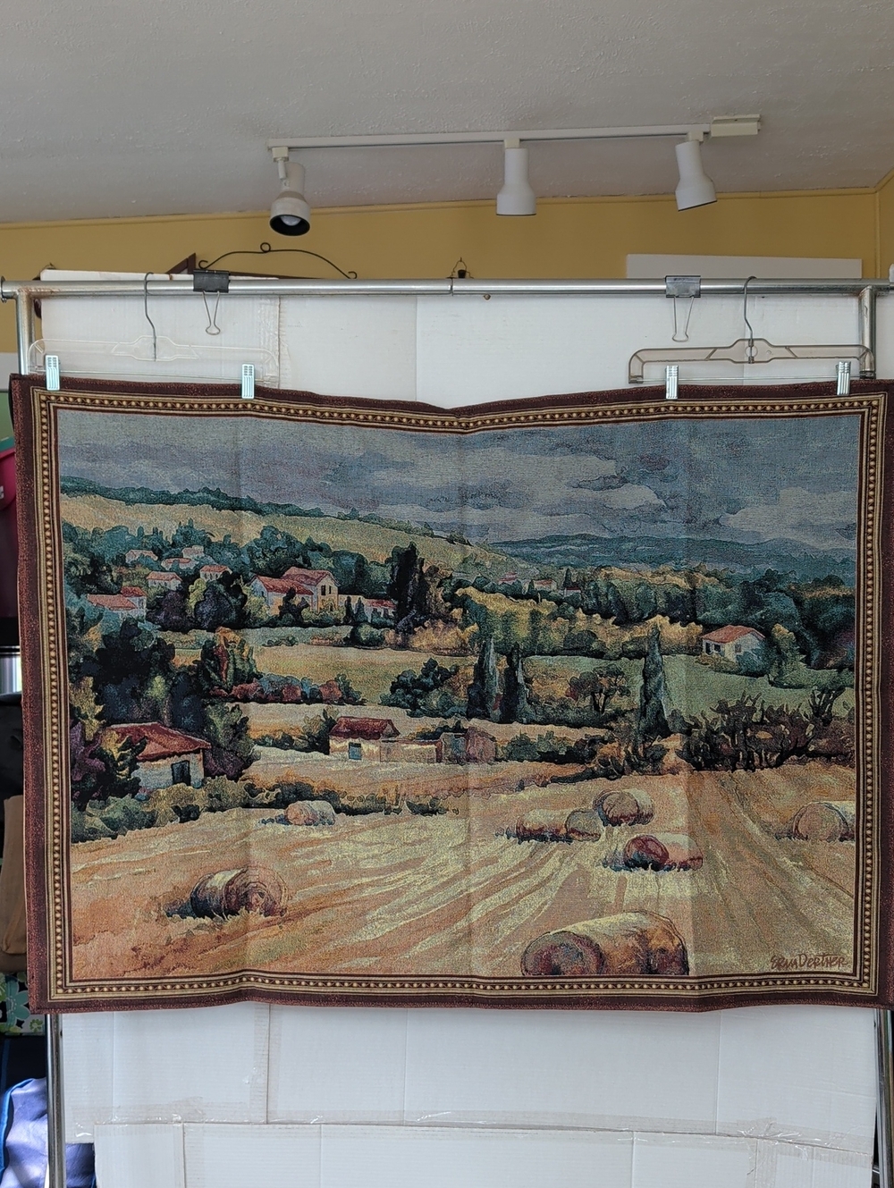 Erin Dertner French Countryside Farmland Tapestry Wall Hanging Decor 50x 36"